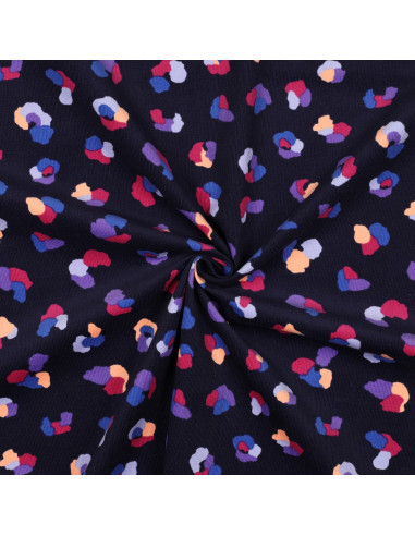 Fantasie-Feincordstoff - Thaïs marineblauer Hintergrund
