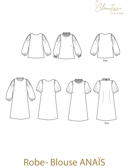Anaïs Kittelkleid-Schnittmuster - Clématisse Pattern
