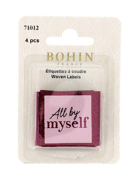 Set von 4 Aufnäh-Etiketten - All by myself