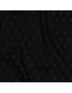 Punktstrick-Jersey-Stoff - Schwarz