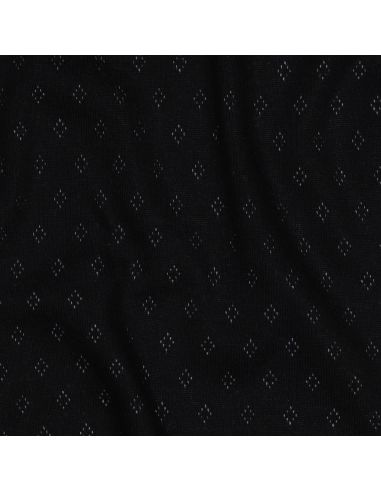 Punktstrick-Jersey-Stoff - Schwarz