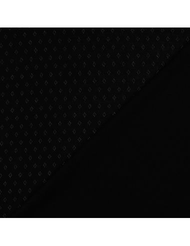 Punktstrick-Jersey-Stoff - Schwarz
