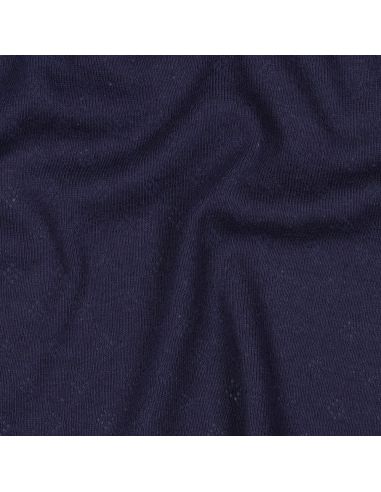 Punktstrick-Jersey-Stoff - Marineblau