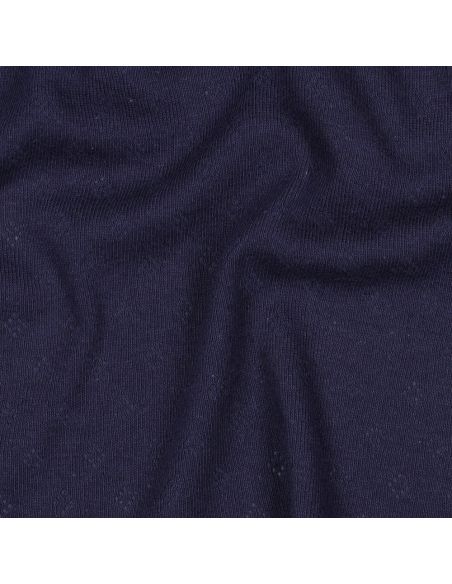 Punktstrick-Jersey-Stoff - Marineblau