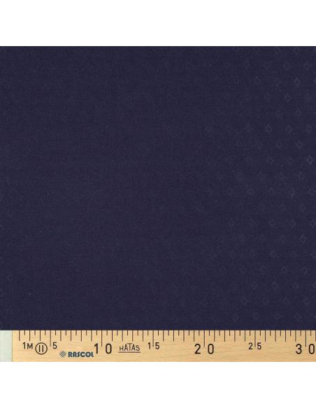 Punktstrick-Jersey-Stoff - Marineblau