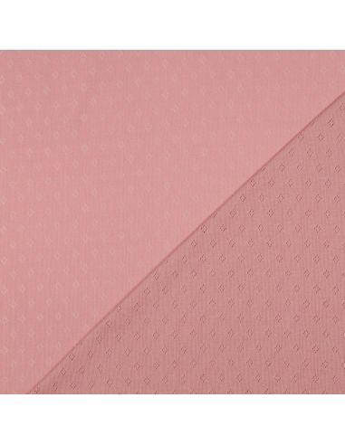Pointelle-Strickjersey - Rosa