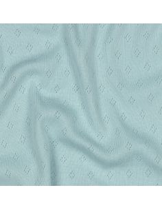 Pointelle-Strickjersey - Hellblau