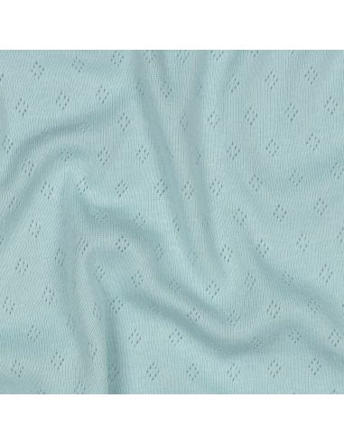 Pointelle-Strickjersey - Hellblau
