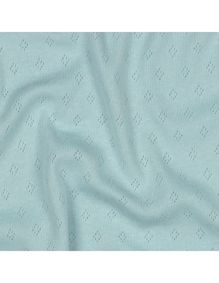 Pointelle-Strickjersey - Hellblau