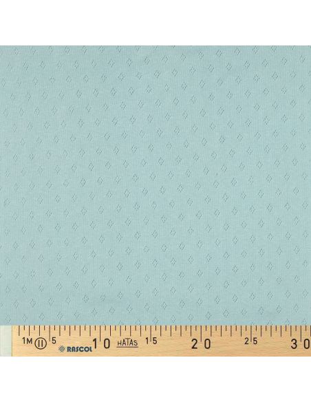Pointelle-Strickjersey - Hellblau