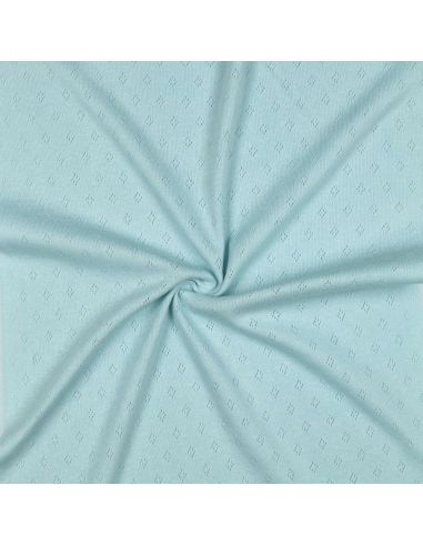 Pointelle-Strickjersey - Hellblau