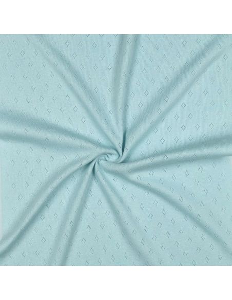 Pointelle-Strickjersey - Hellblau