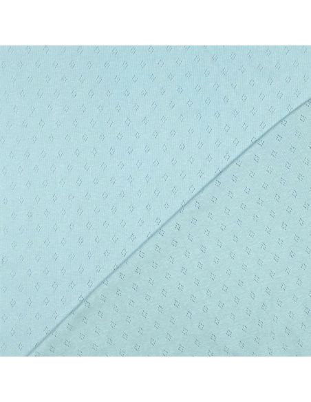 Pointelle-Strickjersey - Hellblau