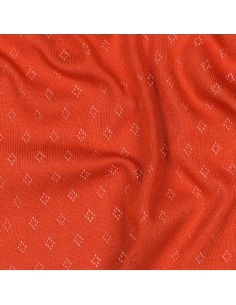 Punto-Jersey-Stoff - Ziegelrot