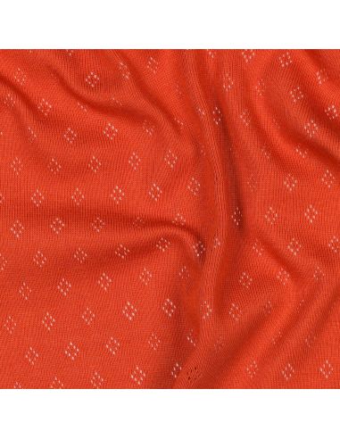Punto-Jersey-Stoff - Ziegelrot