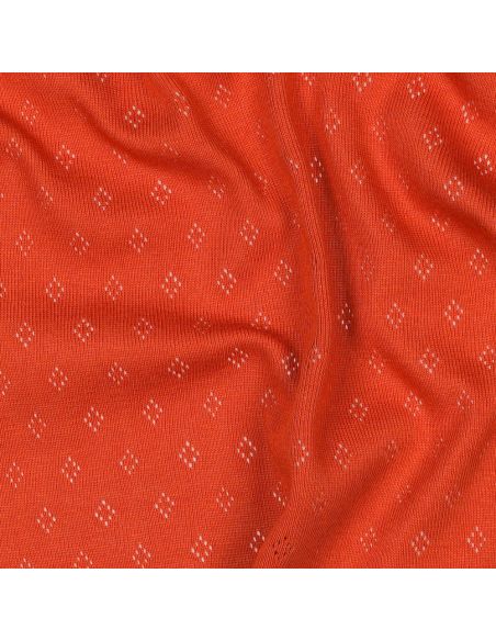 Punto-Jersey-Stoff - Ziegelrot