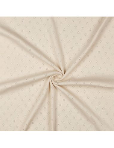 Punktstrick-Jersey-Stoff - Beige