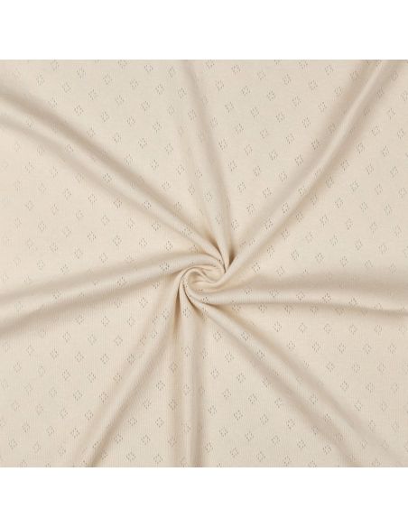 Punktstrick-Jersey-Stoff - Beige