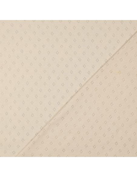 Punktstrick-Jersey-Stoff - Beige