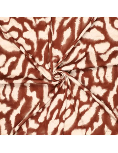 Stretch-Satin-Stoff - Tiermuster