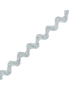 Serpentin - Krocket 10 mm - Silber Lurex