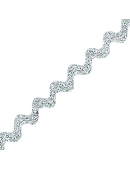 Serpentin - Krocket 10 mm - Silber Lurex