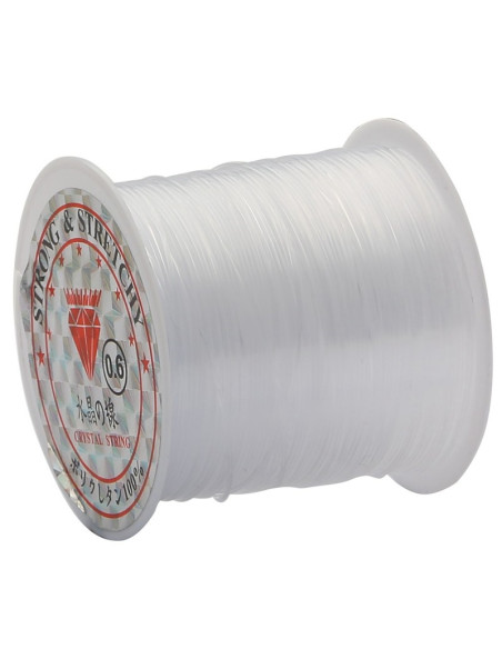 Plastikperlenfaden 0,6 mm - Transparent