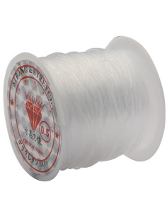 Plastikperlenfaden 0,50 mm - Transparent