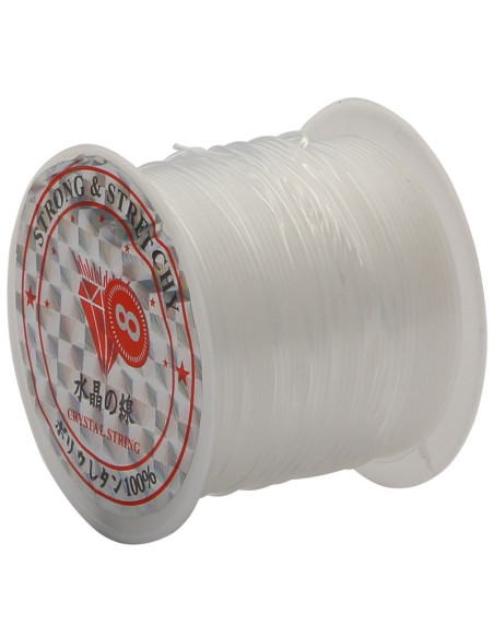Plastikperlenfaden 0,80 mm - Transparent