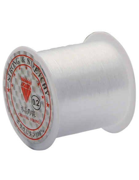 Plastikperlenfaden 0,20 mm - Transparent