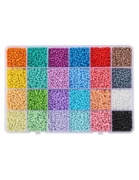 Set mit 12000 Rocailles-Perlen 3 mm