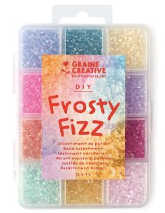 Set mit 12 Farben von 2 mm Rocailles-Perlen - Frosty Fizz