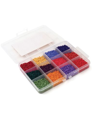 Set mit 12 Farben von 2 mm Rocailles-Perlen - Spice Market