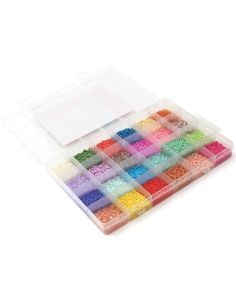 Set mit 24 Farben von 2 mm Rocailles-Perlen - Rainbow Gelato 2