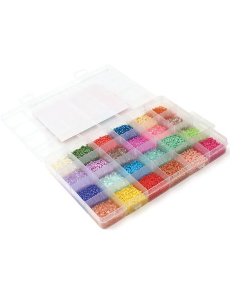 Set mit 24 Farben von 2 mm Rocailles-Perlen - Rainbow Gelato