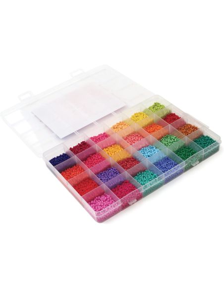 Set mit 24 Farben von 2 mm Rocailles-Perlen - Sorbet Night Fever
