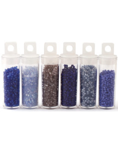 Der Perlenkiosk 6 Farben von Rocailles-Perlen 2 mm - Sturm 2