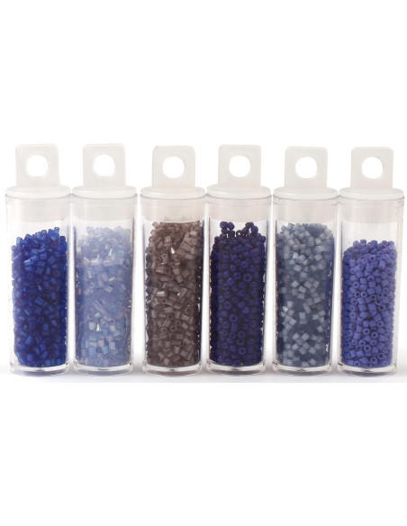 Der Perlenkiosk 6 Farben von Rocailles-Perlen 2 mm - Sturm