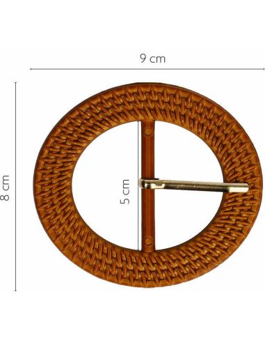 Runde Gürtelschnalle im geflochtenen Harzstil - 5 cm