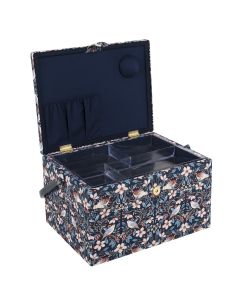 Nähkästchen mit Stickerei - Vögel in Blumen 2