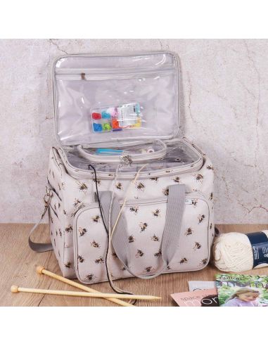Strick- und Häkeltasche - Biene