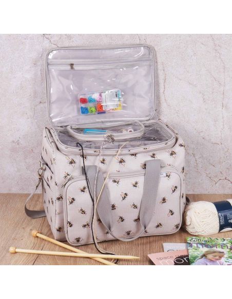 Strick- und Häkeltasche - Biene