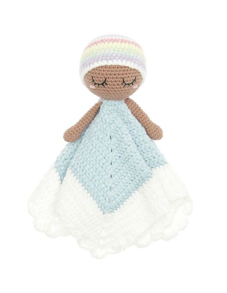 Häkelset Kuscheldecke - Pastell-Regenbogen
