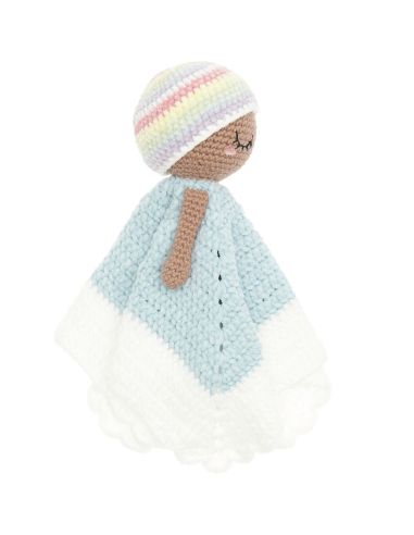 Häkelset Kuscheldecke - Pastell-Regenbogen