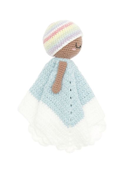 Häkelset Kuscheldecke - Pastell-Regenbogen