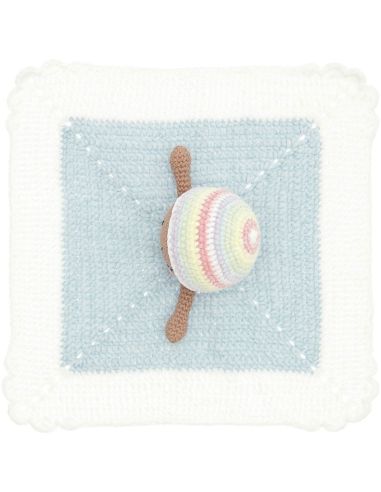 Häkelset Kuscheldecke - Pastell-Regenbogen