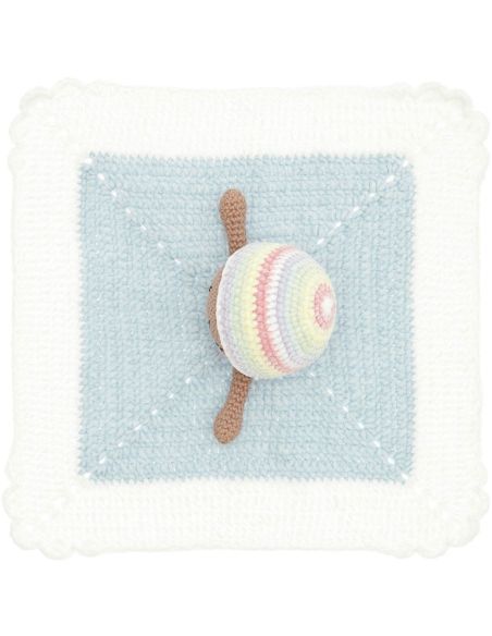 Häkelset Kuscheldecke - Pastell-Regenbogen