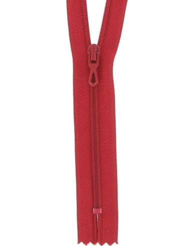 Nylon-Reißverschluss - Zinnoberrot