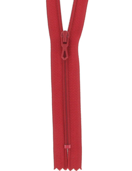 Nylon-Reißverschluss - Zinnoberrot