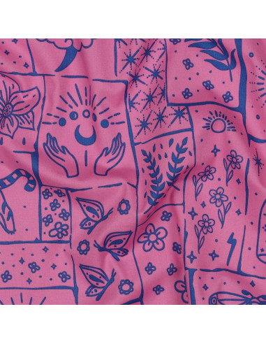 Baumwoll-Popeline-Stoff - Mystic rosa Hintergrund